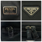 PRADA Shoulder Bag Nylon Black SilverMetal Shoulder Bag Business Bag Test Triangle With logo mens Used Authentic