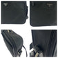 PRADA Shoulder Bag Nylon Black SilverMetal Shoulder Bag Business Bag Test Triangle With logo mens Used Authentic
