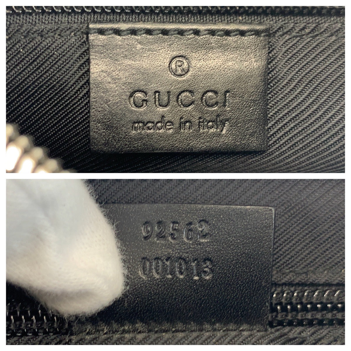 GUCCI Shoulder Bag 92562 Nylon, Leather black Shoulder Bag pochette mens(Unisex) Used Authentic