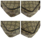 GUCCI Shoulder Bag 101680 GG Supreme Canvas Beige Brown SilverMetal Shoulder Bag pochette Women Used Authentic
