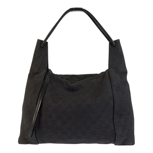 GUCCI Shoulder Bag 101292 GG canvas, leather black Women Used Authentic