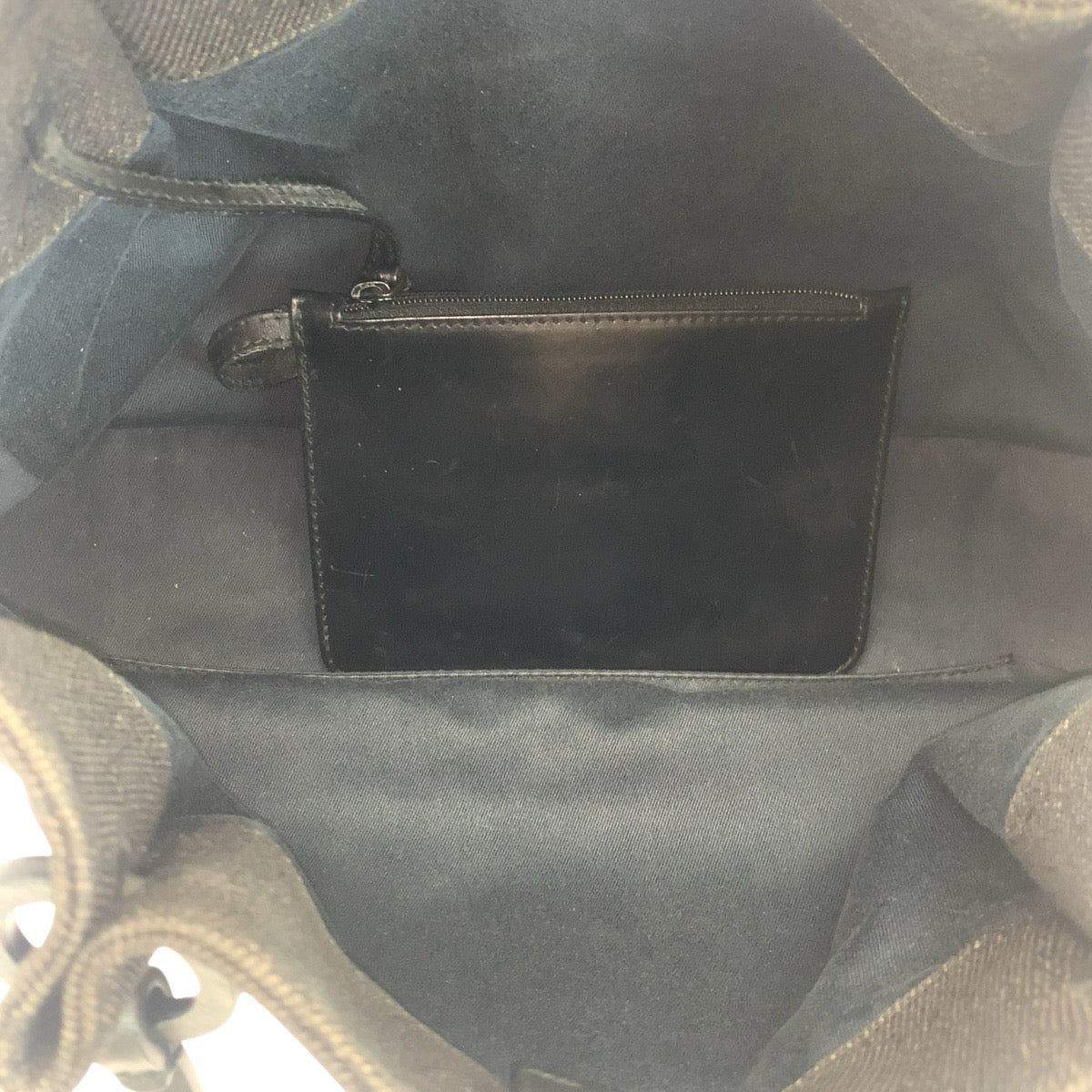 GUCCI Tote Bag 101919 GG canvas, leather black Shoulder Bag Women Used Authentic