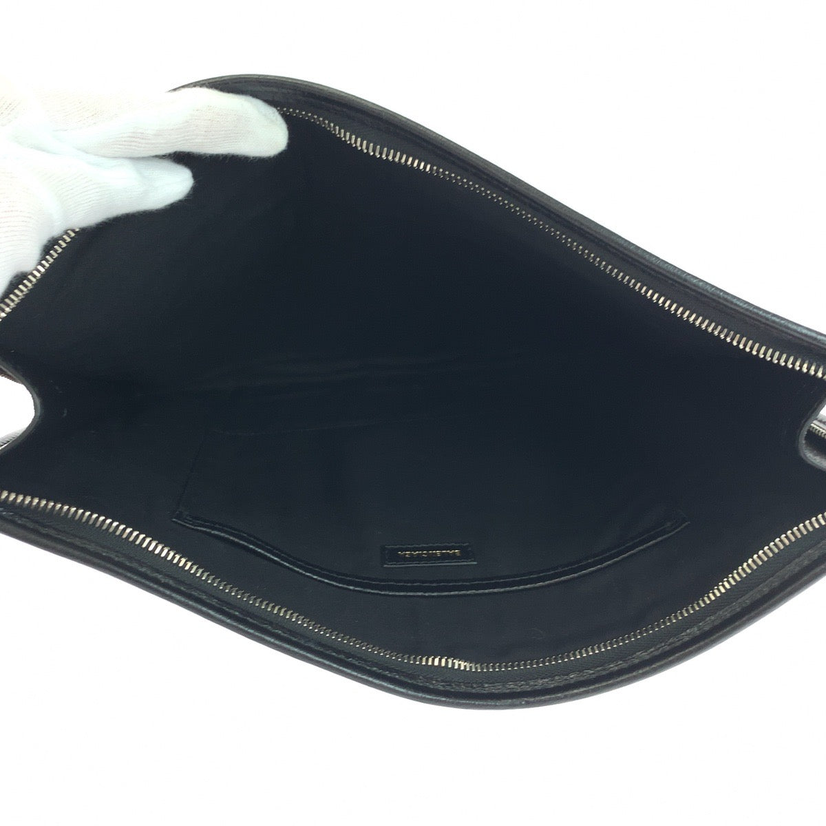 BALENCIAGA Clutch bag 443658 1060 leather black Clutch bag business bag graffiti print Women Used Authentic