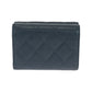 CHANEL Tri-fold wallet lambskin black Folding wallet Compact wallet Matrasse COCO Mark Women Used Authentic