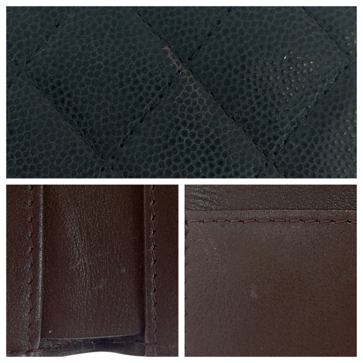 CHANEL Tri-fold wallet lambskin black Folding wallet Compact wallet Matrasse COCO Mark Women Used Authentic
