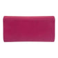 CHANEL Long Wallet Purse leather Pink Gold Metal Long Wallet Purse COCO Mark Women Used Authentic