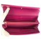 CHANEL Long Wallet Purse leather Pink Gold Metal Long Wallet Purse COCO Mark Women Used Authentic