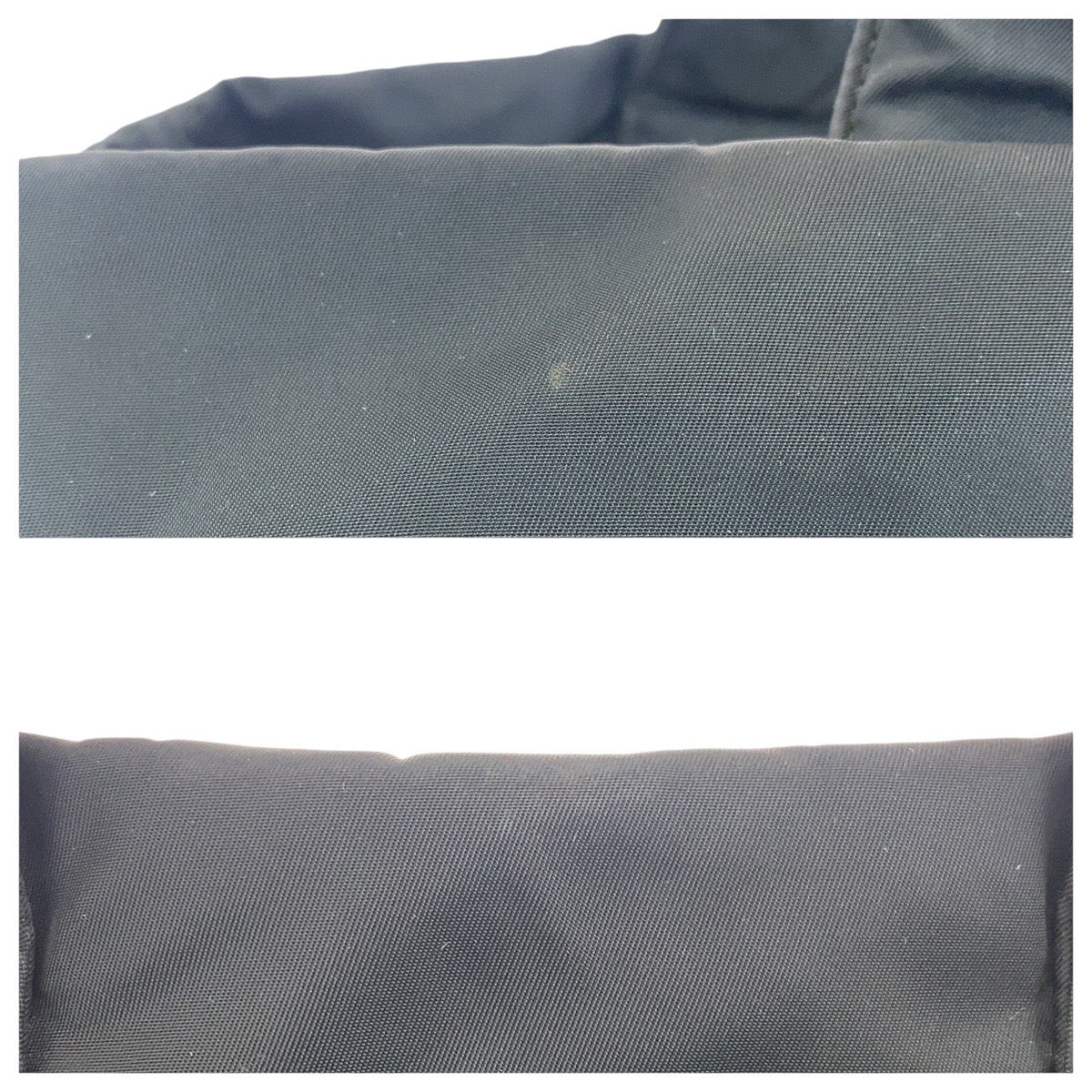 PRADA Tote Bag Nylon black Tote Bag Shoulder Bag Test Triangle With logo mens Used Authentic