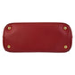 PRADA Handbag leather Red Gold Metal Handbag Tote Bag Safiano Galleria Women Used Authentic