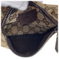 GUCCI Sling bag 28566 GG canvas, leather Beige Brown SilverMetal Sling bag waist pouch unisex mens Used Authentic