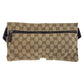 GUCCI Sling bag 28566 GG canvas, leather Beige Brown SilverMetal Sling bag waist pouch unisex mens Used Authentic