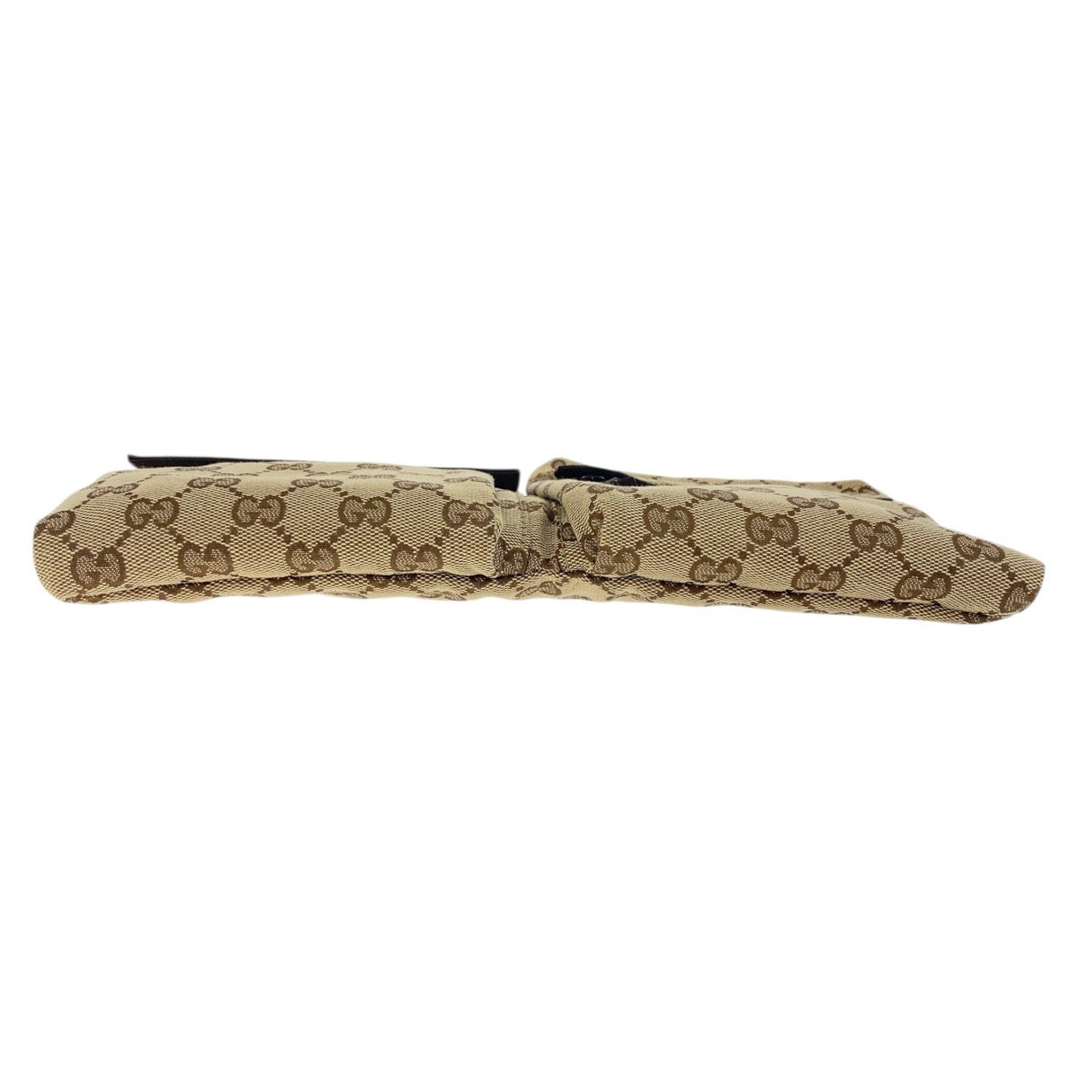 GUCCI Sling bag 28566 GG canvas, leather Beige Brown SilverMetal Sling bag waist pouch unisex mens Used Authentic