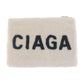 BALENCIAGA Clutch bag 492681 Mouton White SilverMetal Clutch bag unisex Shearing logo mens Used Authentic