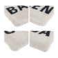 BALENCIAGA Clutch bag 492681 Mouton White SilverMetal Clutch bag unisex Shearing logo mens Used Authentic