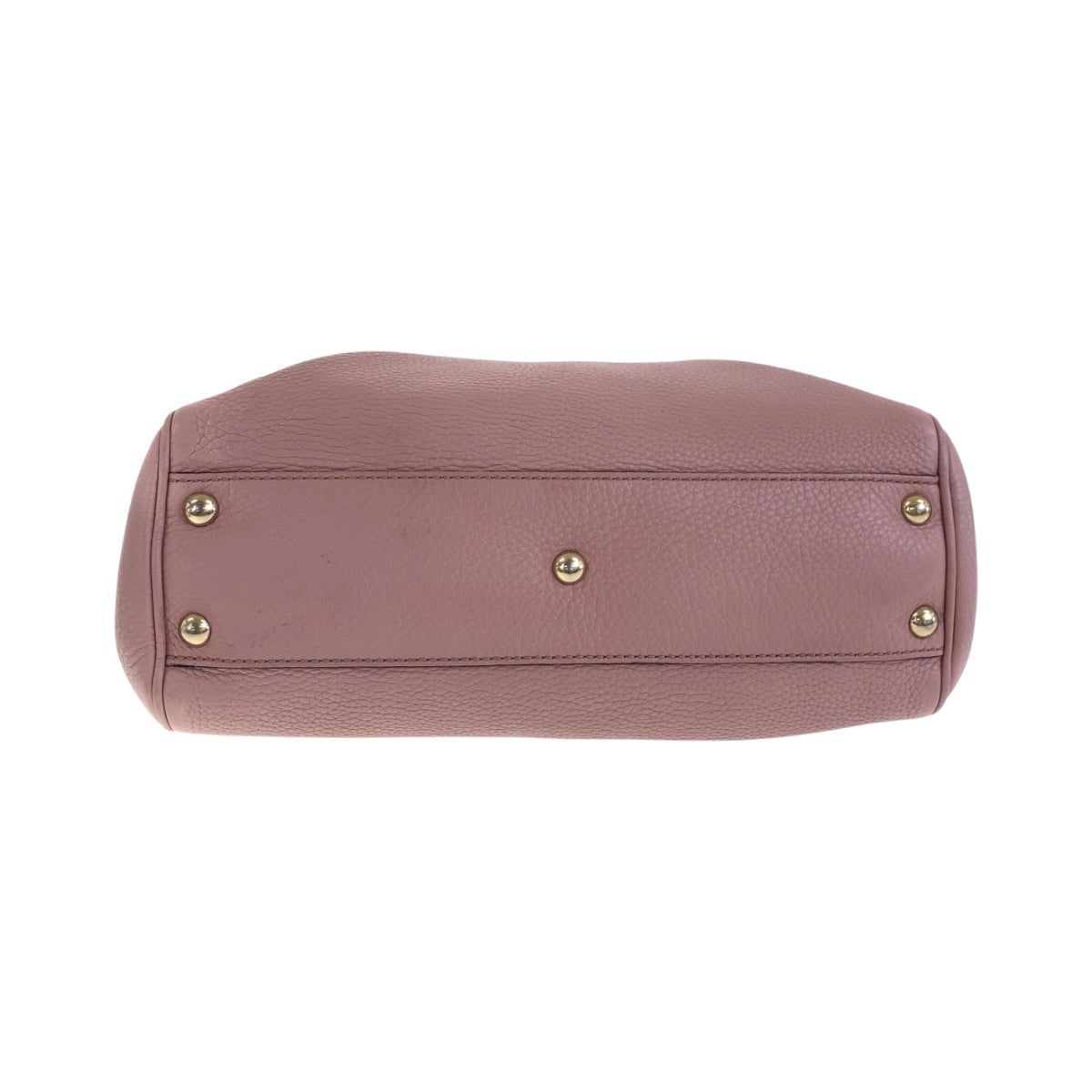 GUCCI Handbag 336082 leather Pink Brown SilverMetal Handbag Tote Bag Bamboo Women Used Authentic