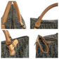 Dior Boston Duffel bag leather Navy Brown Gold Metal Trotter
