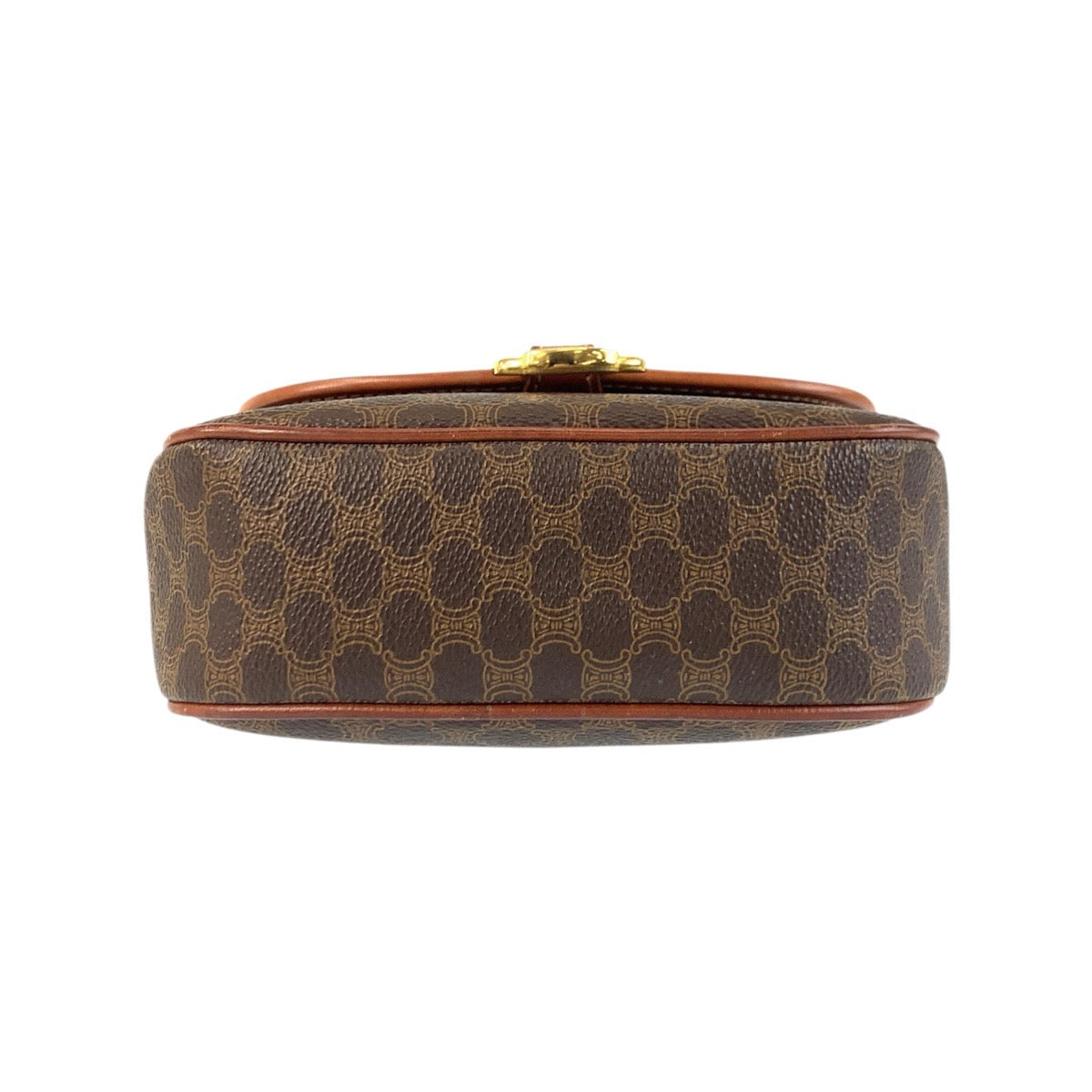 CELINE Shoulder Bag MO7 PVC, Leather Brown Gold Metal Shoulder Bag pochette Macadam Women Used Authentic