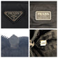 PRADA Shoulder Bag Nylon Black SilverMetal Test Triangle With logo Women Used Authentic