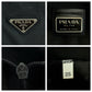PRADA Boston Duffel bag Nylon, Leather Black SilverMetal Boston Duffel bag Shoulder Bag Test Triangle With logo Women Used Authentic