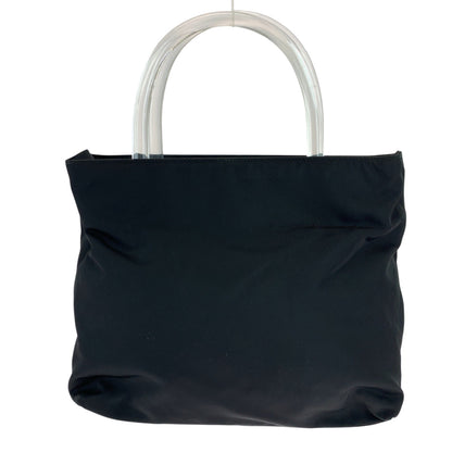 PRADA Tote Bag Nylon black Tote Bag handbag Test Triangle With logo Women Used Authentic