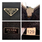 PRADA Shoulder Bag Nylon Black SilverMetal Test Triangle With logo Women Used Authentic