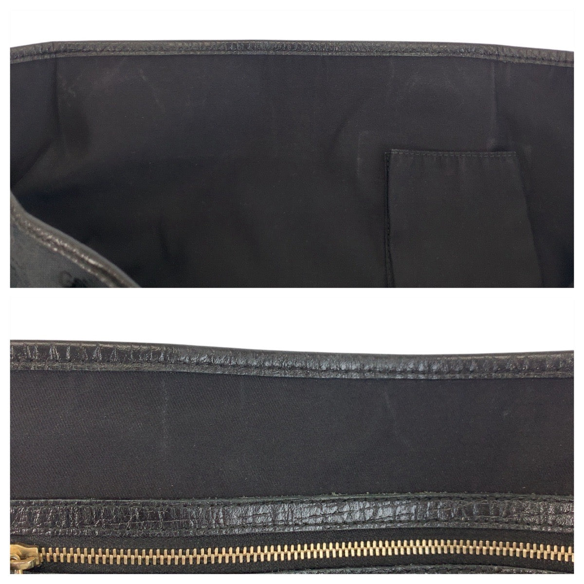 GUCCI Tote Bag 139260 GG canvas Black GoldMetal Tote Bag Shoulder Bag Sherry line Women Used Authentic
