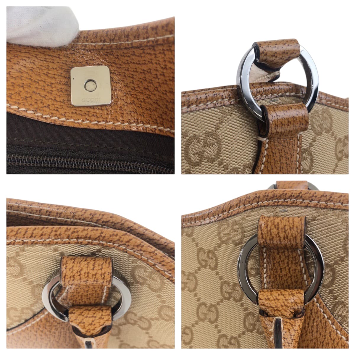 GUCCI Tote Bag 113015 GG canvas beige
