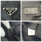 PRADA Shoulder Bag Nylon Black SilverMetal Test Triangle With logo Women Used Authentic