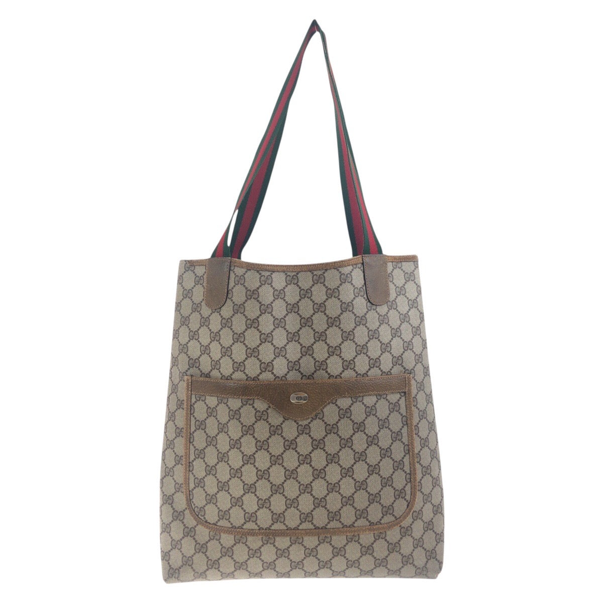 GUCCI Tote Bag 50205 GG Supreme Canvas Beige brown Tote Bag Shoulder Bag Old Gucci Shelly Line Women Used Authentic