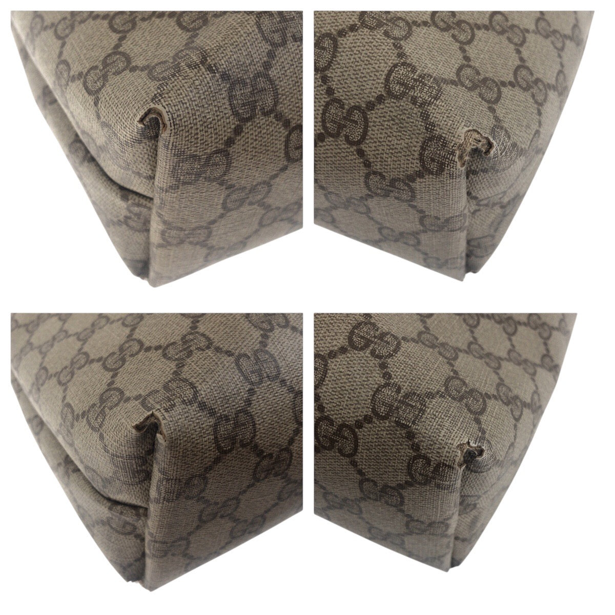 GUCCI Tote Bag 50205 GG Supreme Canvas Beige brown Tote Bag Shoulder Bag Old Gucci Shelly Line Women Used Authentic