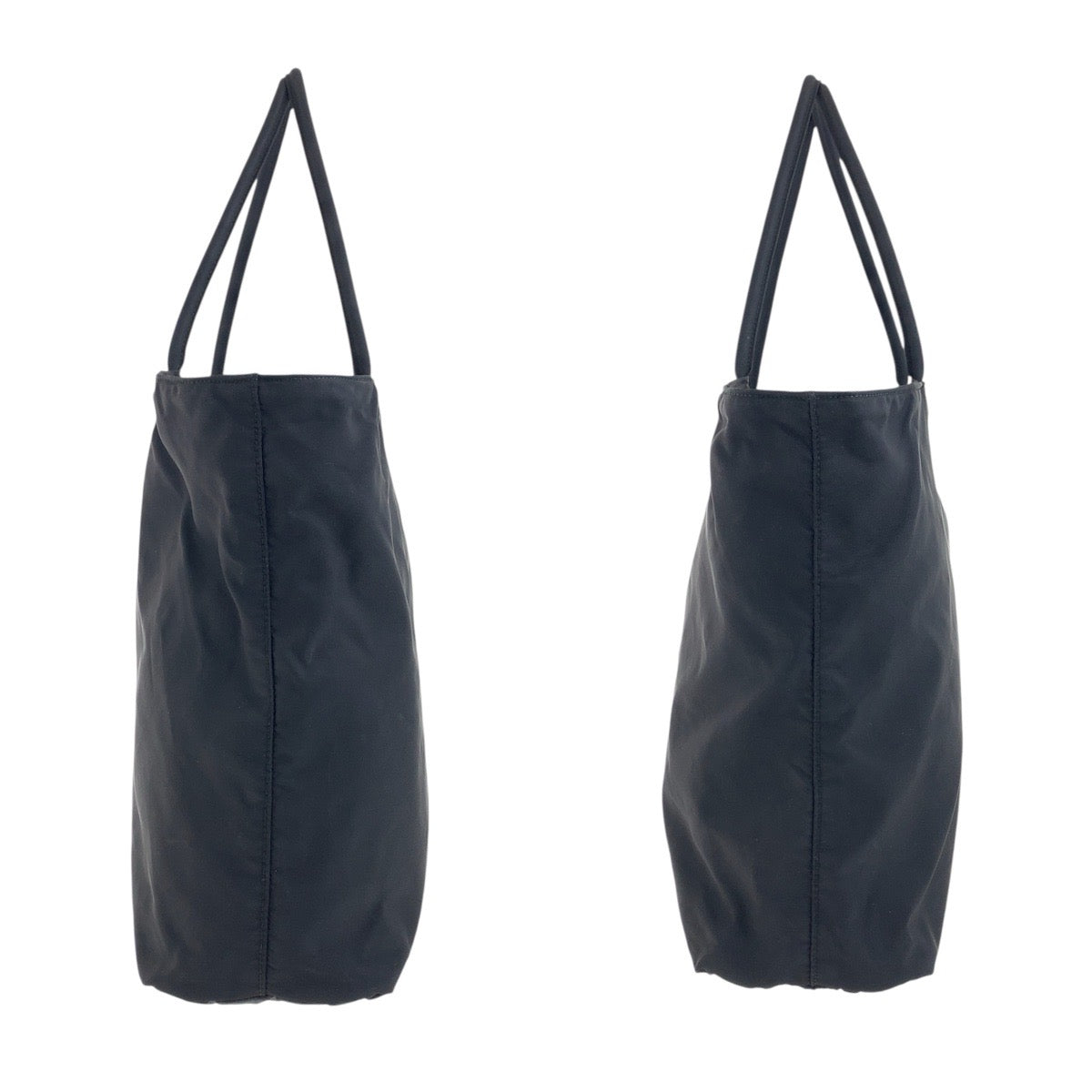 PRADA Tote Bag Nylon black Tote Bag handbag Test Triangle With logo Women Used Authentic