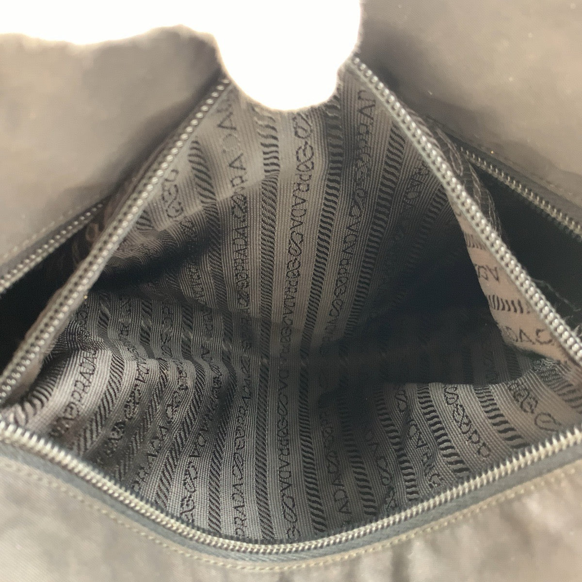 PRADA Tote Bag Nylon black Tote Bag handbag Test Triangle With logo Women Used Authentic