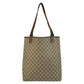 GUCCI Tote Bag 39 02 003 GG Supreme canvas, leather Beige Brown Gold Metal Tote Bag Shoulder Bag Sherry Line Old Gucci Women Used Authentic