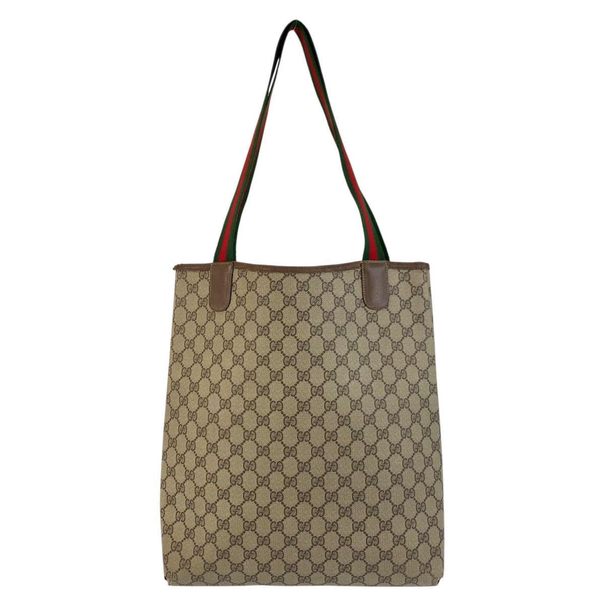 GUCCI Tote Bag 39 02 003 GG Supreme canvas, leather Beige Brown Gold Metal Tote Bag Shoulder Bag Sherry Line Old Gucci Women Used Authentic
