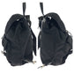 PRADA Backpack Nylon Black SilverMetal Backpack Backpack Test Triangle With logo Women Used Authentic
