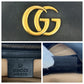 GUCCI Shoulder Bag 443499 leather Black GoldMetal ChainShoulder Bag Pochette GG Marmont quilting Women Used Authentic