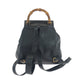 GUCCI Backpack 003 1119 0016 leather Black GoldMetal Backpack Backpack Bamboo Women Used Authentic