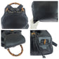 GUCCI Backpack 003 1119 0016 leather Black GoldMetal Backpack Backpack Bamboo Women Used Authentic