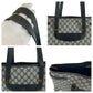 GUCCI Tote Bag 39 02 061 GG Supreme Canvas Gray navy Tote Bag Shoulder Bag Old Gucci Women Used Authentic