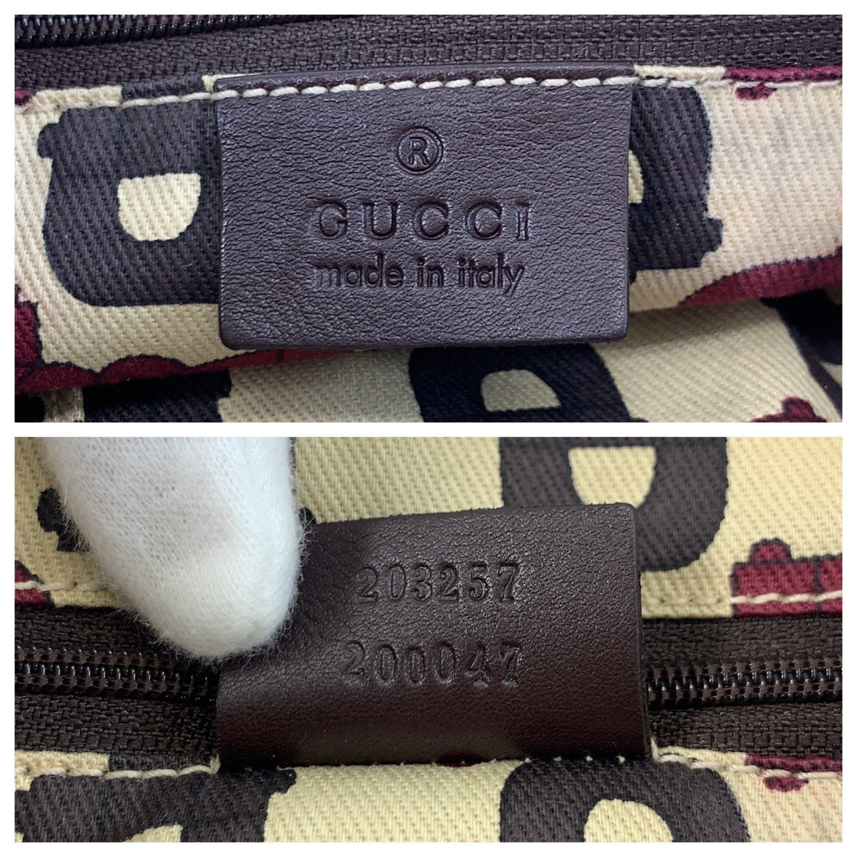 GUCCI Shoulder Bag 203257 leather Brown Gold Metal Shoulder Bag pochette Gucci Shima Abbey Women Used Authentic