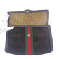 GUCCI Clutch bag Suede, Leather Brown Gold Metal Clutch bag business bag Old Gucci Shelly Line mens Used Authentic