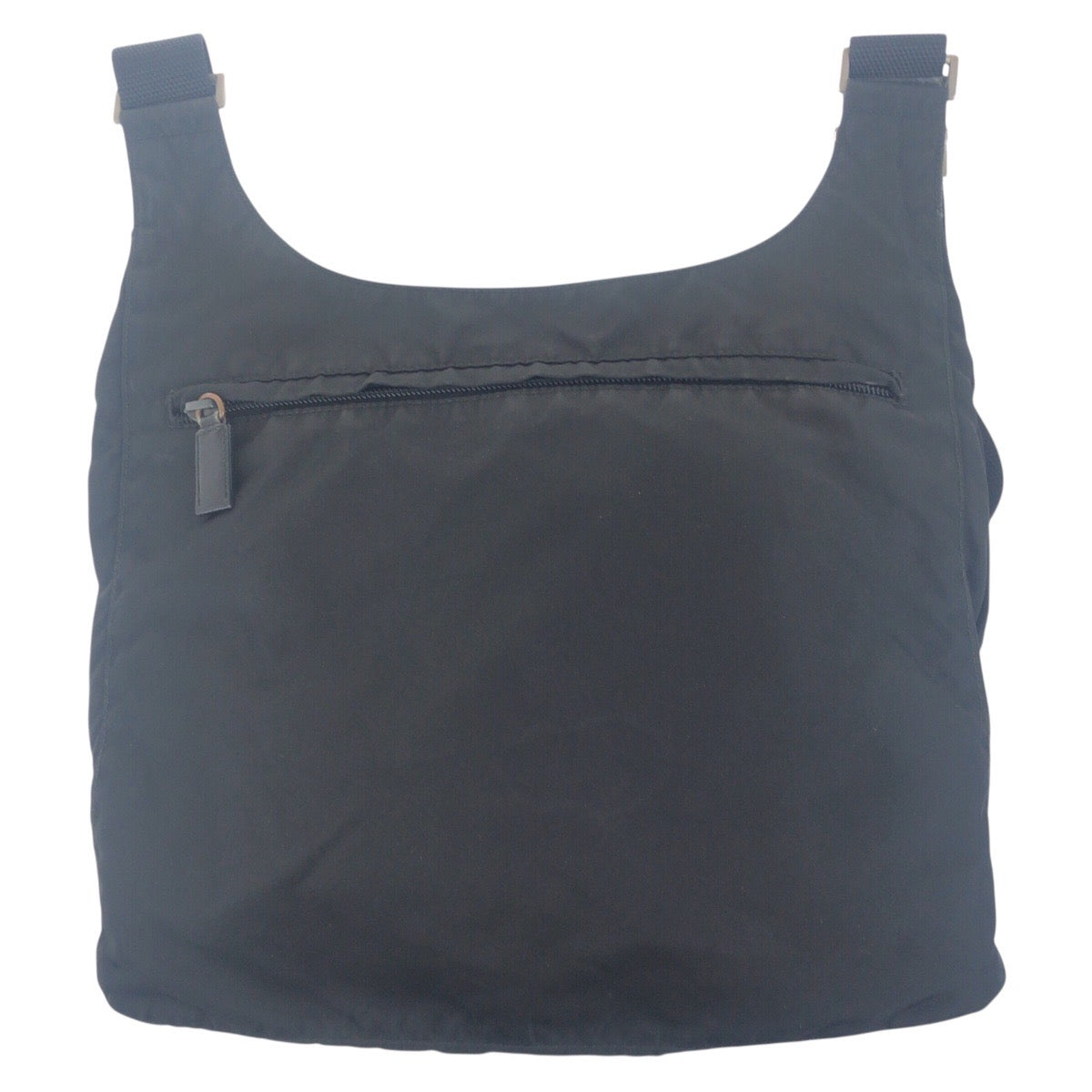 PRADA Shoulder Bag Nylon black Test Triangle With logo mens Used Authentic