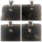PRADA Tote Bag Velor Black Silver Metal Velor