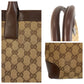 GUCCI Tote Bag 002 1119 GG canvas, leather Beige brown Tote Bag Shoulder Bag Women Used Authentic
