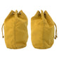 PRADA Pouch Nylon Yellow SilverMetal Pouch Drawstring pouch Test Triangle With logo Women Used Authentic