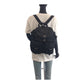PRADA Backpack Nylon Black Silver Metal Test Triangle With logo