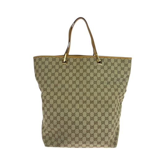 GUCCI Tote Bag 002 1097 GG canvas Beige camel Tote Bag Shoulder Bag Women Used Authentic