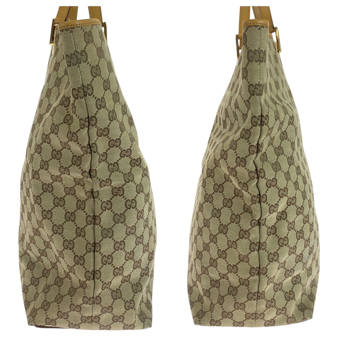 GUCCI Tote Bag 002 1097 GG canvas Beige camel Tote Bag Shoulder Bag Women Used Authentic