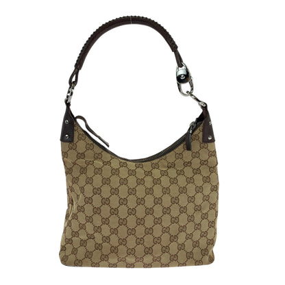 GUCCI Shoulder Bag 115003 GG canvas Beige Brown SilverMetal