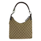 GUCCI Shoulder Bag 115003 GG canvas Beige Brown SilverMetal